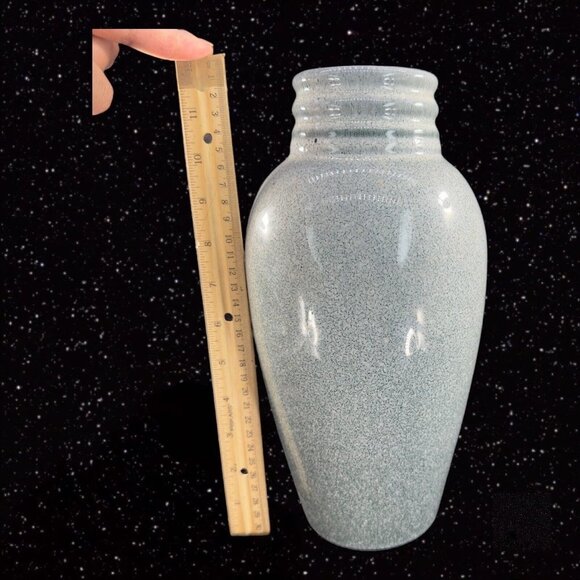 MCM HARRIS POTTERIES CHICAGO IL HUNTER GREEN GLAZE CERAMIC POTTERY TALL VASE VTG - Picture 4 of 12